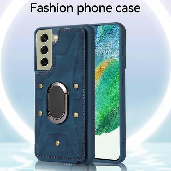 För Samsung Galaxy S21+ 5G Armor Ring Plånbok Baksida Telefonfodral