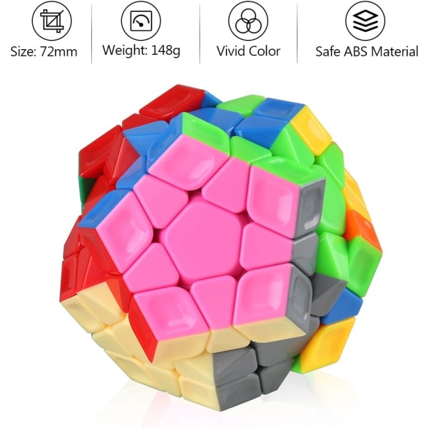 Cyclone Boys 3x3 Megaminx Stickerless Speed ​​Cube femkantet