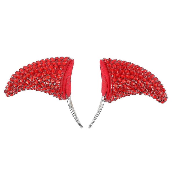 Halloween Huvudbonad Plast Cosplay Huvudbonad Röd 6.8x6.3cm 2-pack A