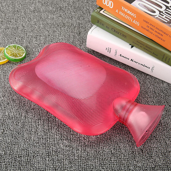 2000ml Varmtvandsflaskepose med 3 farver til varme- / koldterapi - Stor størrelse - Pink