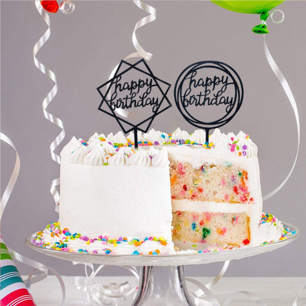 20 stykker tillykke med fødselsdagen kage toppers dekorationer til