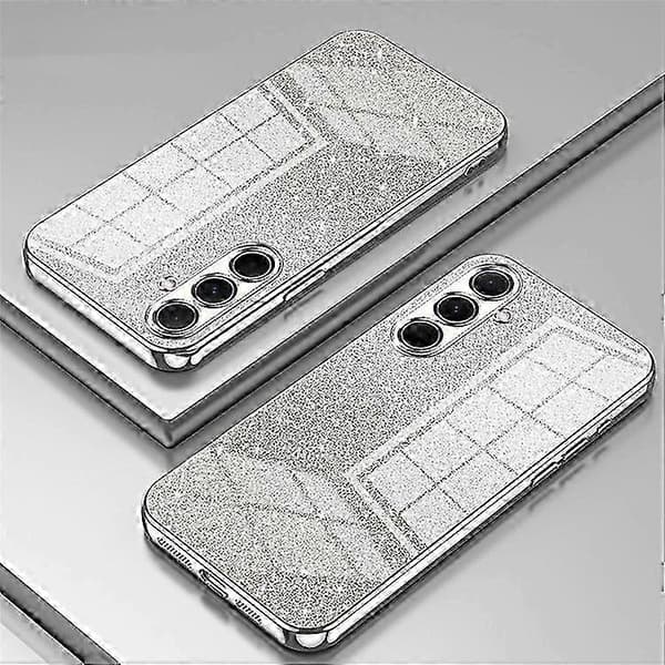 Galvanisering Gradient Glitter TPU-fodral för Galaxy A56 5G Stötsäkert Telefonskydd LösningSilver