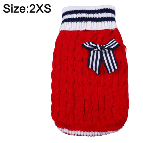 Pet sweater Pet two leg knitting sweater Dog red navy style