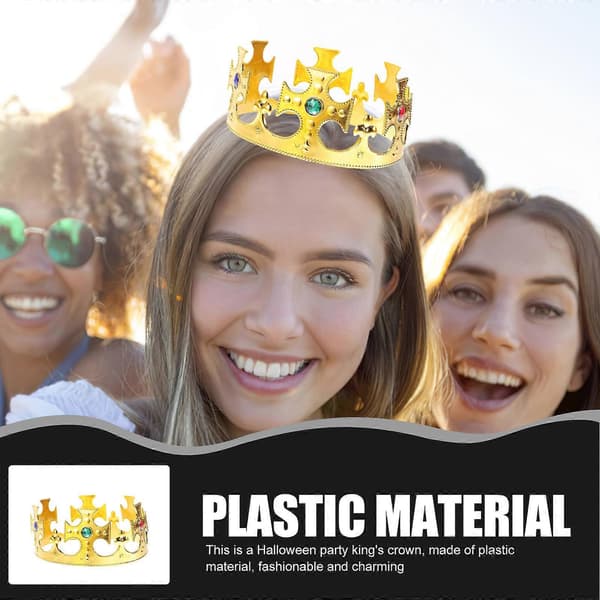 Krona plastplätering för Halloweenfest 2-delat set A