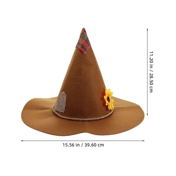 Dekorativ Halloweenhatt Häxhattsprydnad för Halloweenfotorekvisita A
