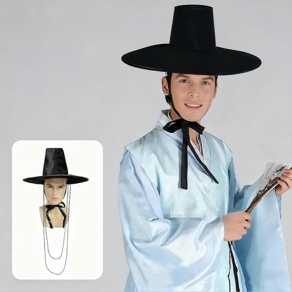 Bredbrättad hatt för Halloween-cosplay och scenframträdanden A