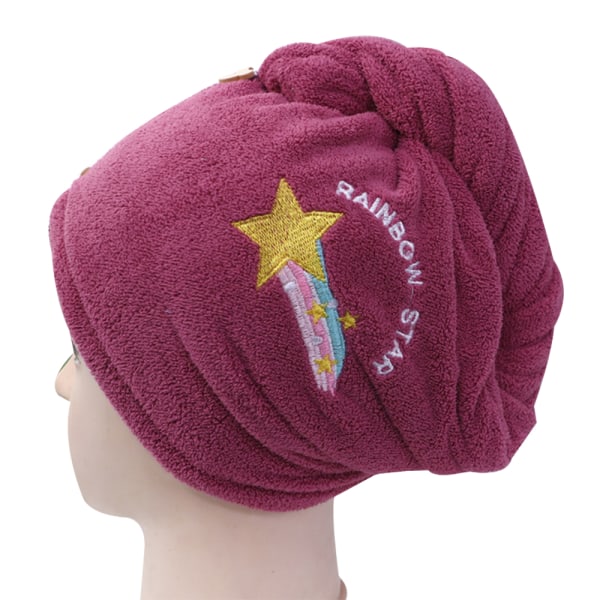 Tør ultraabsorberende turban hårhåndklædeindpakning, egnet til kvinder
