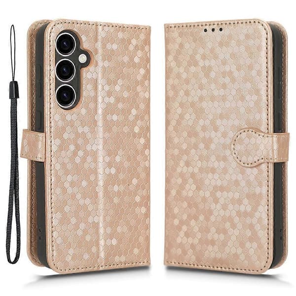 För Samsung Galaxy S23 FE Telefon Plånboksfodral Prickigt Tryckt Stativ PU Läderfodral A