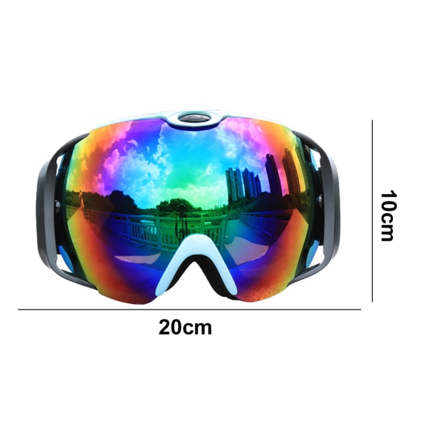 Cycling winter ski goggles, fashion spherical goggles, anti-fog