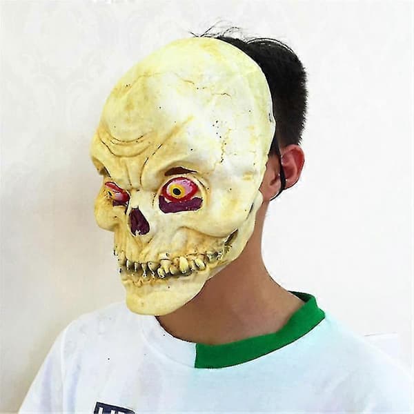 Halloweenmask, Skräck Leende Demon Mask, Ond Cosplay Läskig Halloween Kostym A