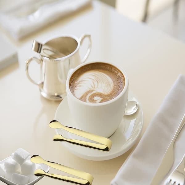 4 st istänger Mini sockertänger Rostfritt stål Små serveringstänger, Små kökstänger för tebjudning, kaffebar (färgglada)