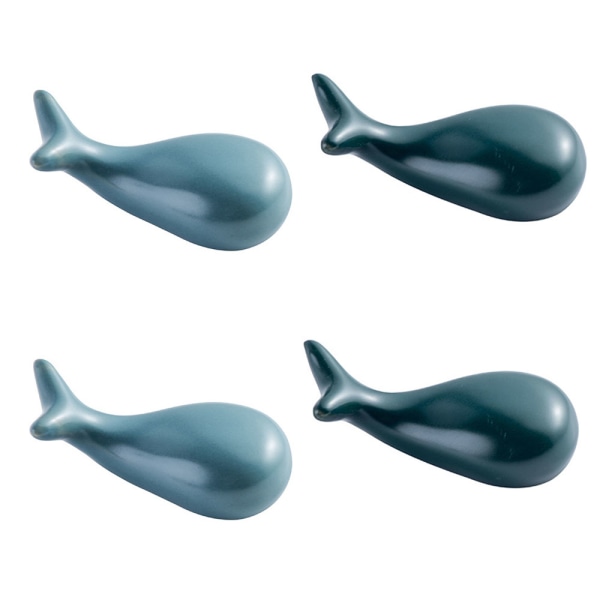 Sæt med 4 blåhval keramiske spisepinde kreativt dyr