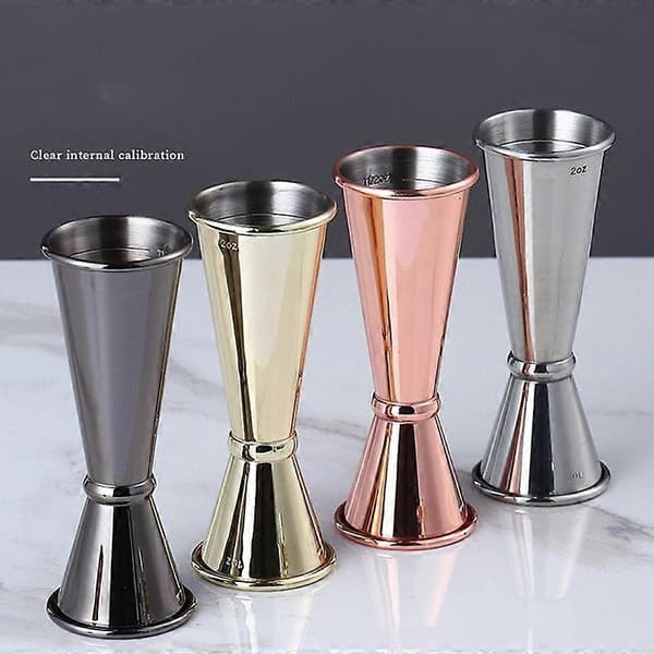 30/60 ml Dubbel Cocktail Bar Jigger Japansk Rostfritt Stål Mätkopp Jigger
