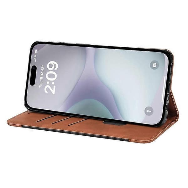 Kompatibel med iPhone 16 Plus Fodral PU Läder Stötsäkert Skydd Plånboksfodral A