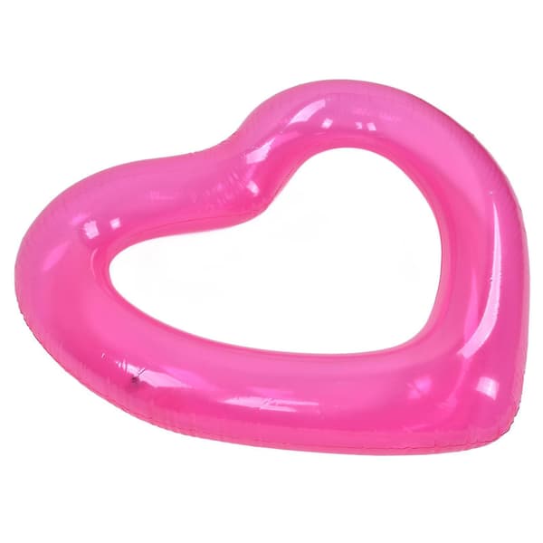 Hjerte Pool Float PVC Materiale Hudvenlig Letvægts Pink Romantisk Stil Flydende Rør til Sommer A