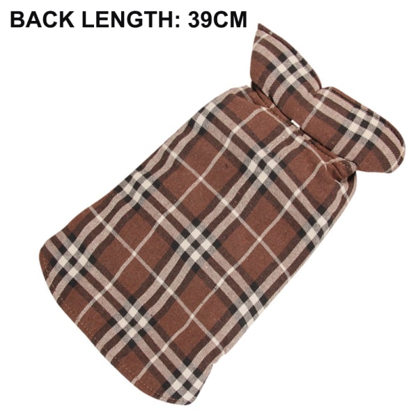 Pet plaid English cotton coat dog clothing small, medium and