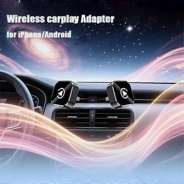 Relativelk Carplay, Relativelk Trådlös Carplay för trådbunden CarPlay & Android Auto (Silver)