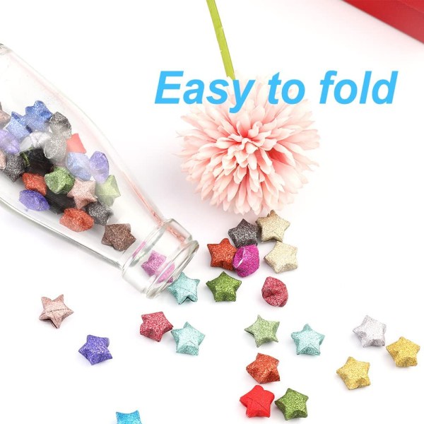 Origami Stars Papers Pakke gør-det-selv-papir, 360/520 ark,