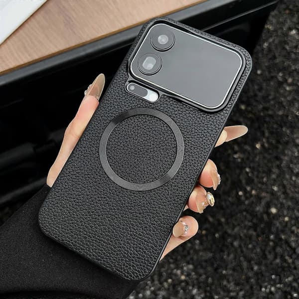 CD Magsafe magnetisk Litchi tekstur telefoncover til Xiaomi 17 Pro MaxSort
