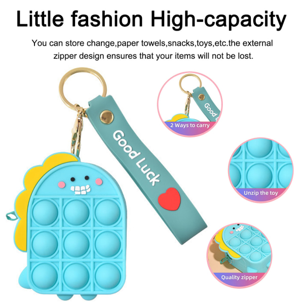 Søt Pop Mynt Veske Lommebok leketøy for jenter Gave, Silikon liten
