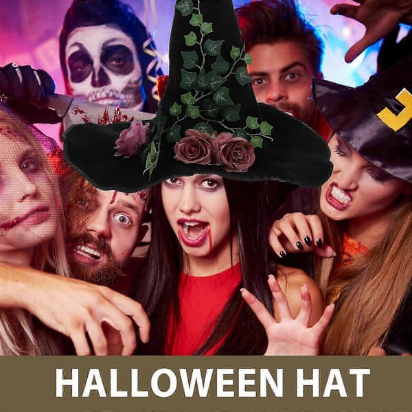 Halloween heksehatt kompatibel med kvinnedesign A