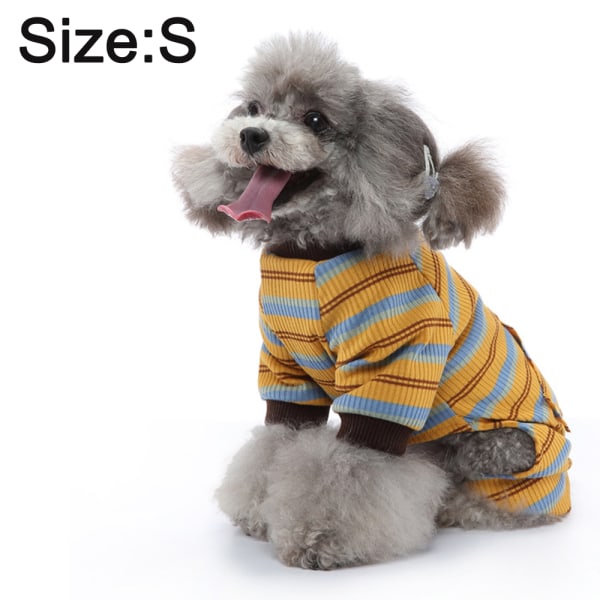 Doggie quadrupeds korkea kaulus värillinen raidallinen paita pehmeä pentu