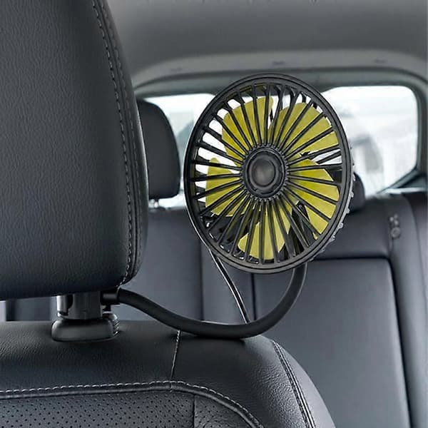 Bil Køleventilator Holdbar 360 Graders Bilventilator Universal 3-trins USB Bilkøling