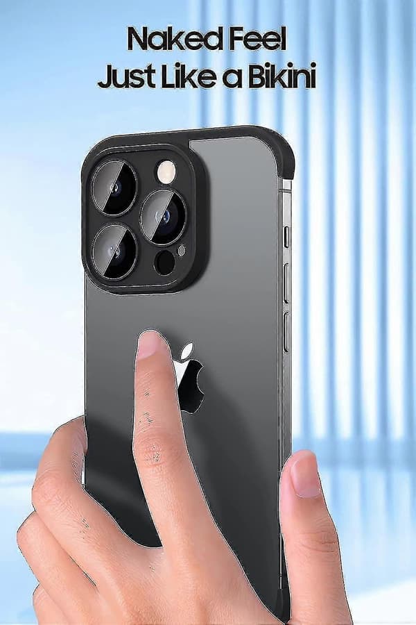 Rammeløst deksel kompatibelt med iPhone 14 Pro Slankt mykt TPU støtsikkert deksel med kamera A