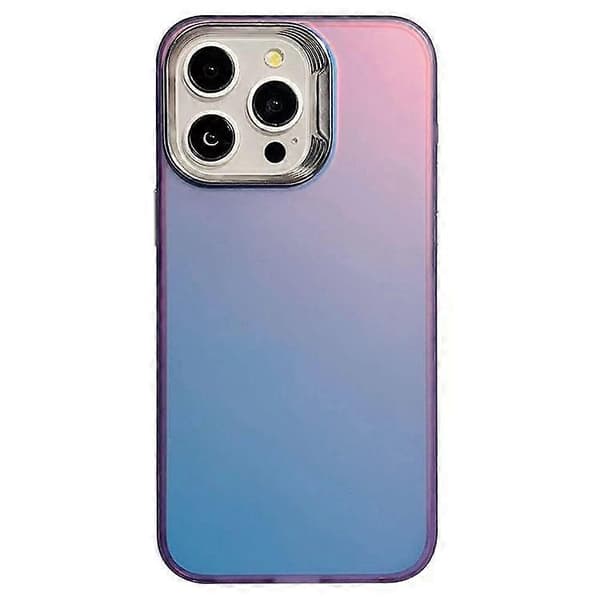 Kompatibel med iPhone 13 Pro Max Skal Lasereffekt Gradient PC+TPU Telefonfodral Galvaniserad Linsram A