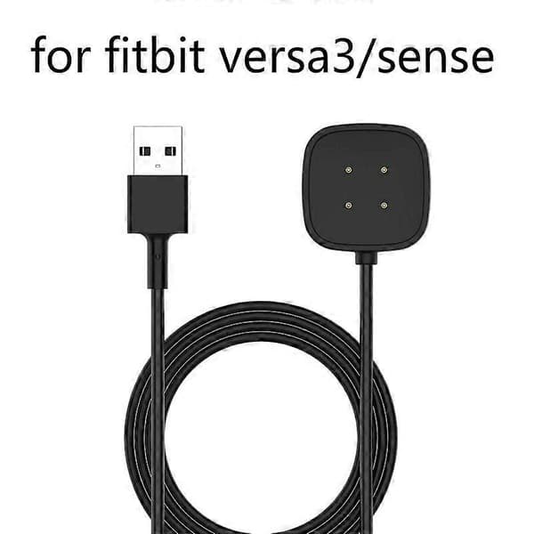 Laddningsdocka för Fitbit Versa 3/Sense Smart Watch Laddarkabel USB-laddningsdata
