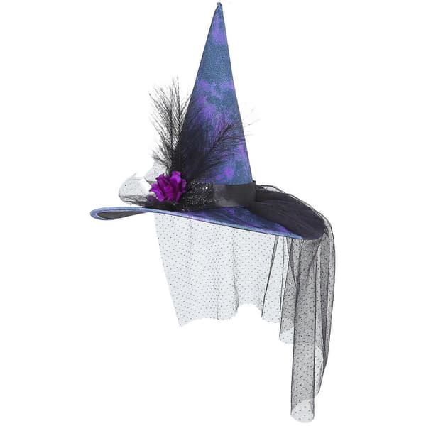 Halloweenhäxa hatt med unik design för fest tyg tillbehör A