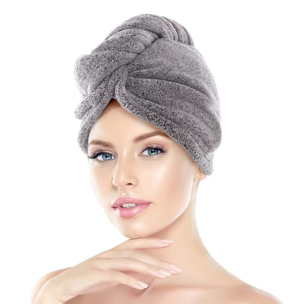 Bambusfiber hårhåndklædeindpakning til kvinder og piger, Super