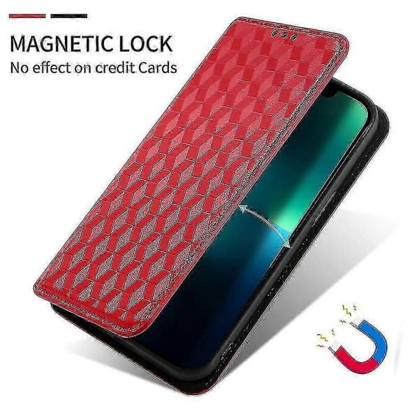 Plånboksfodral för Samsung Galaxy Xcover 7, rombmönstrat läderfodral Blå