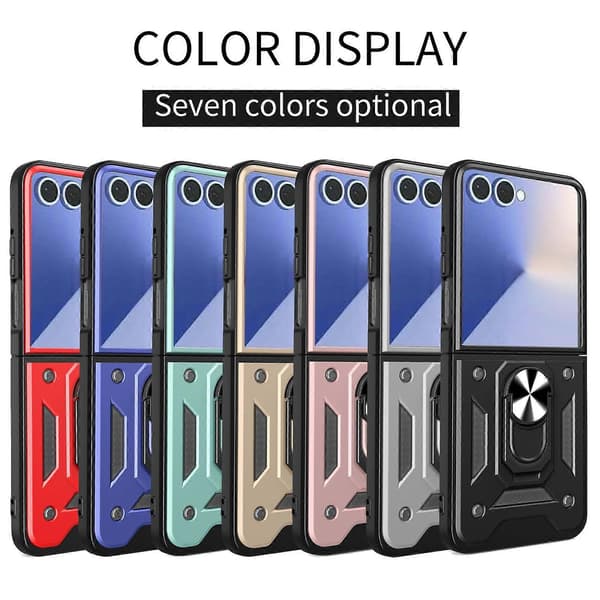 Armor Magnetic Bracket TPU+PC-telefonfodral för Samsung Galaxy Z Flip7