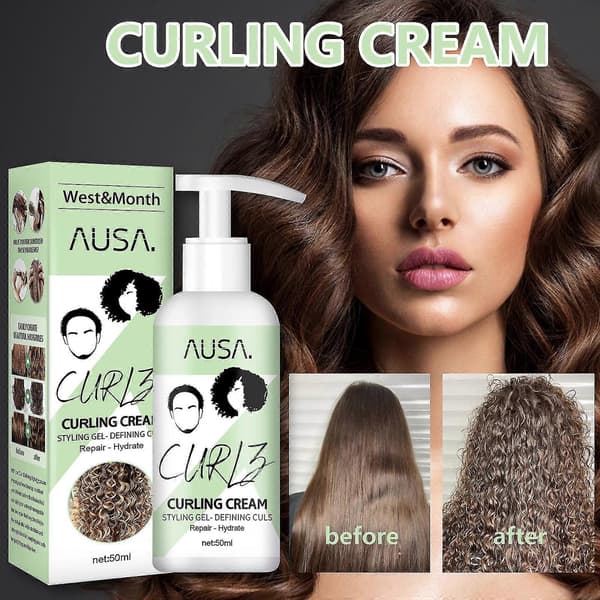 50 ml återfuktande lockigt elastin hårbalsam styling fluffigt och starkt utjämnande A