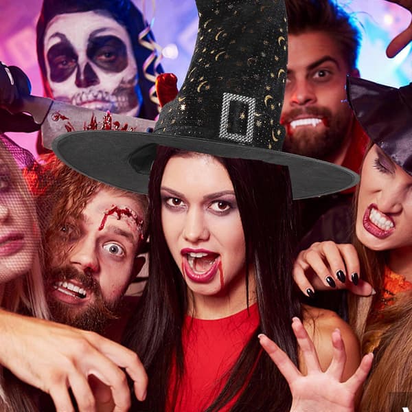 Heksehat Halloween Cosplay Hat til Dekorativ Brug Multi A