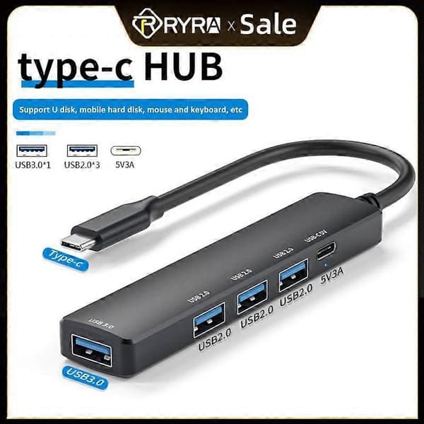 RYRA USB C HUB 3.0 Typ-C 3.0 5-portars Multi Splitter Adapter OTG för Xiaomi Lenovo