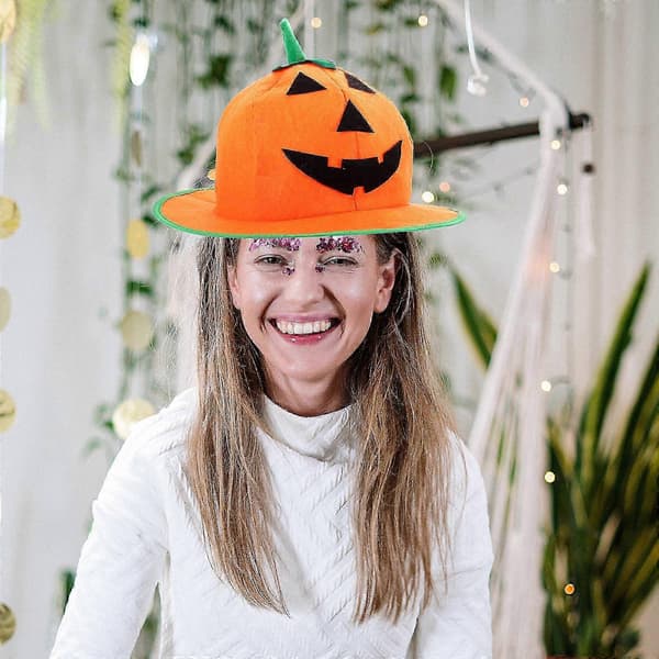 Gresskarhatt Rekvisitt Halloween Hodeplagg Forestilling Halloween Party Hatt Dekorasjon A