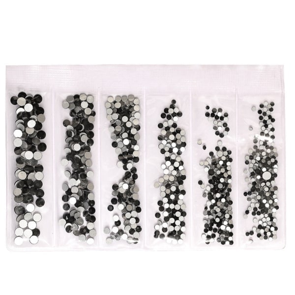 Blandade storlekar Flatback Glas Kristall Rhinestones