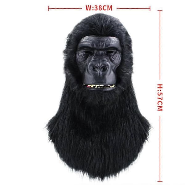 Chimpansemaske Halloweenmaske Nyhed Dyremaske til Voksen A