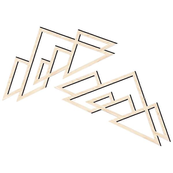 Rustik Väggpanel i Trä 3D Geometrisk för Sovrum Heminredning Beige 42.00X18.50X0.50CM 2st A