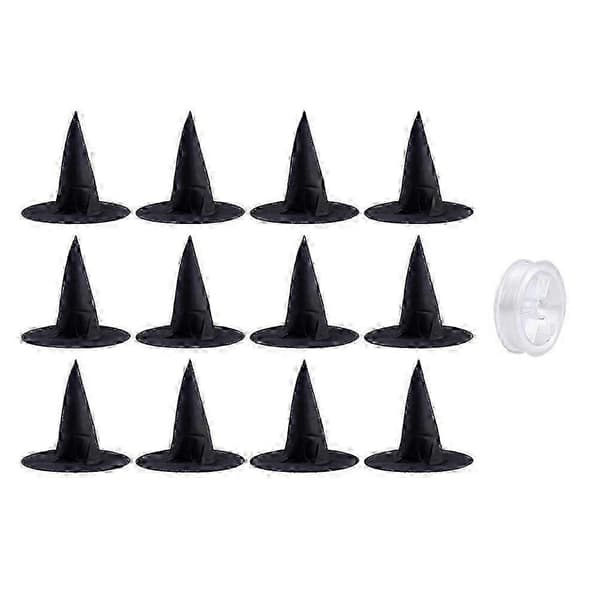 Halloweenhatte Halloween Heksehat Kostume Tilbehør Halloweenfester 37x35cm Sort 1Sæt A