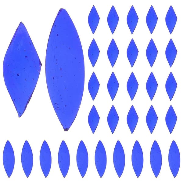 Glasmosaikfliser Væghængende Indretning Blå Iridescent 5X1.5Cm 35Stk A