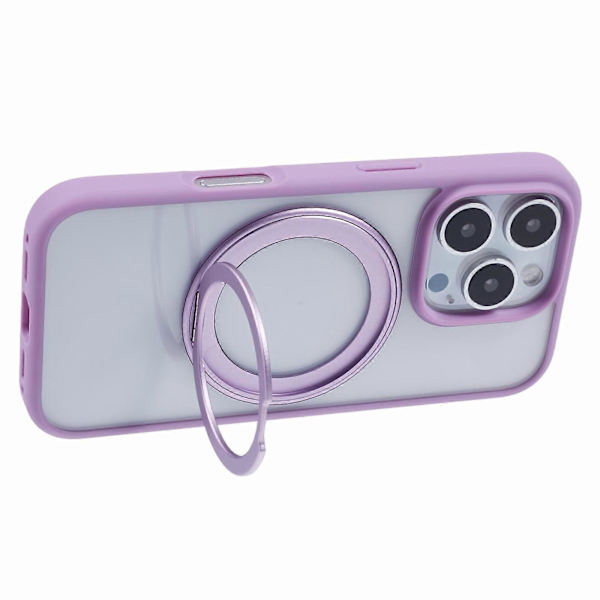 Til iPhone 16 Pro-deksel PC+TPU telefondeksel Roterende ringholder støtte