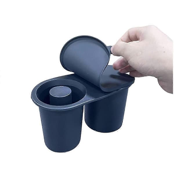 Silikone isterningebakke og form 30 40 Oz til fremstilling af 2 hule cylinder isterningforme genanvendelige til drikkevarer, sort A