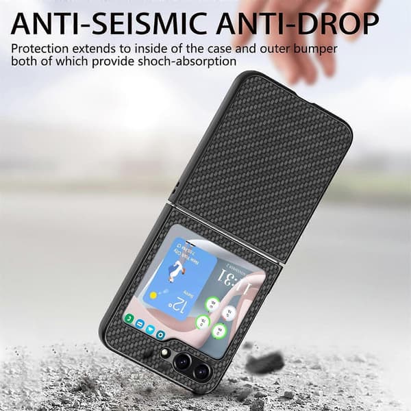Kolfiber vikbart telefonfodral för Samsung Galaxy Z Flip5