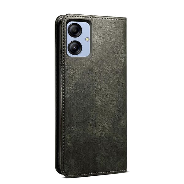 Til Samsung Galaxy A04e Olievoks Crazy Horse Tekstur Læder Telefoncover A