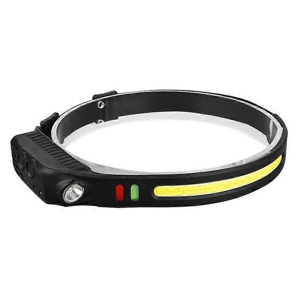 Hodelykt COB LED Oppladbar Hodelykt Arbeidslys Stang Hodebånd USB