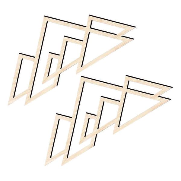 Rustik Väggpanel i Trä 3D Geometrisk för Sovrum Heminredning Beige 42.00X18.50X0.50CM 2st A
