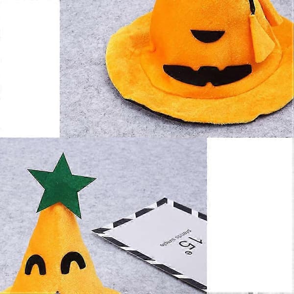 4 kpl kurpitsakuvioisia kangashattuja Halloween-koristeeksi A